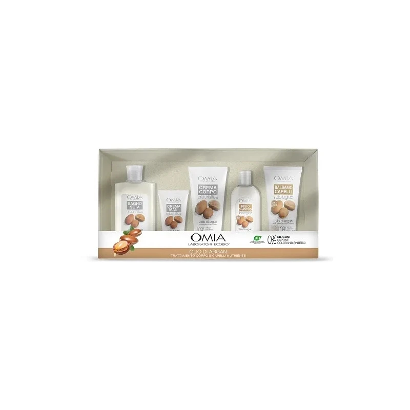 Omia Ecobio Olio Di Argan Trattamento Corpo E Capelli Nutriente Kit 5 Pezzi 1 Omia Ecobio Olio Di Argan Trattamento Corpo E Capelli Nutriente Kit 5 Pezzi